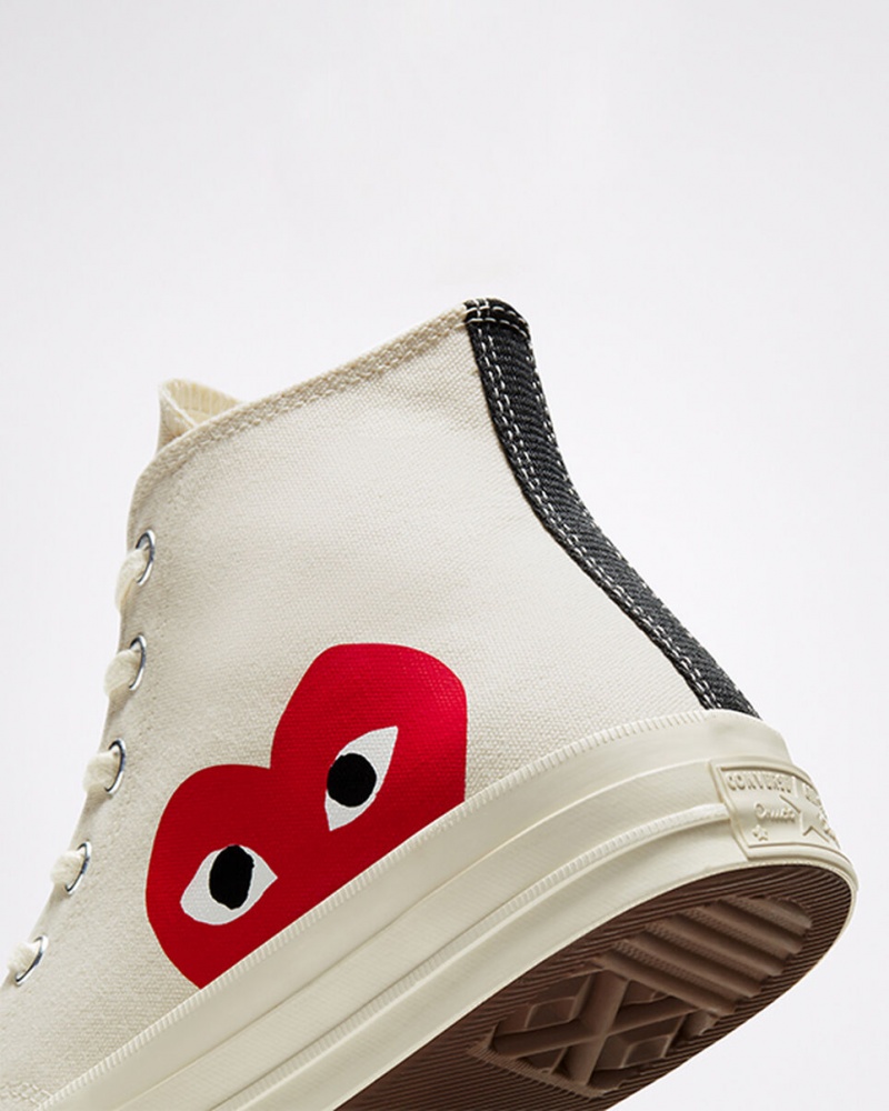 Converse Converse x Comme des Garçons PLAY Chuck 70 Hvide Rød | 05917LNTW