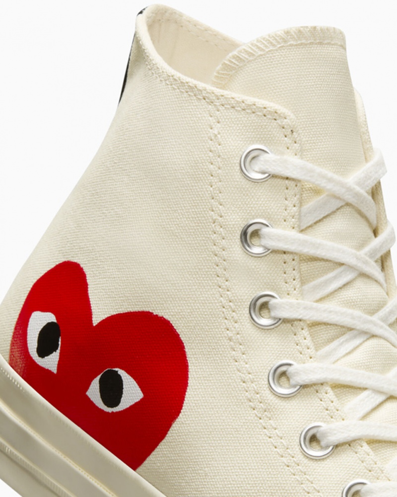 Converse Converse x Comme des Garçons PLAY Chuck 70 Hvide Rød | 05917LNTW