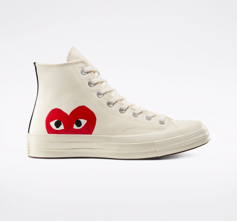 Converse Converse x Comme des Garçons PLAY Chuck 70 Hvide Rød | 05917LNTW