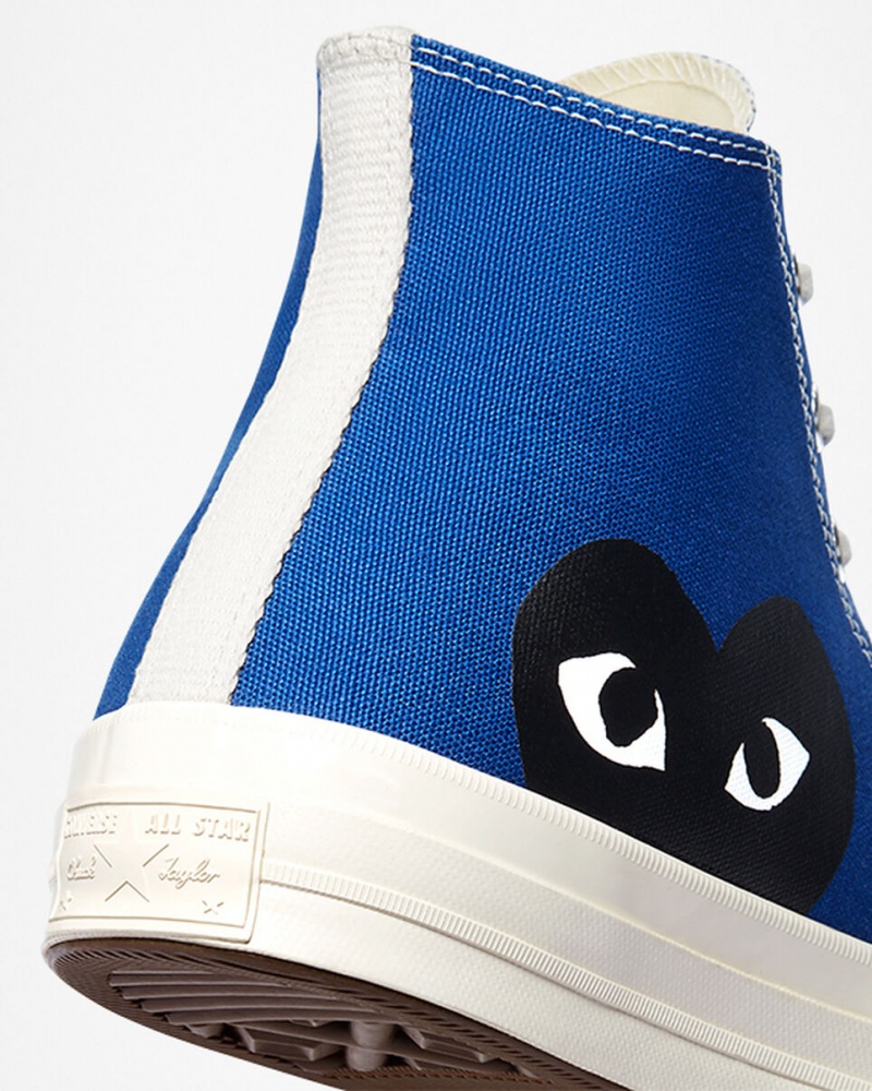 Converse Converse x Comme des Garçons PLAY Chuck 70 Blå Sort | 43708KBEN