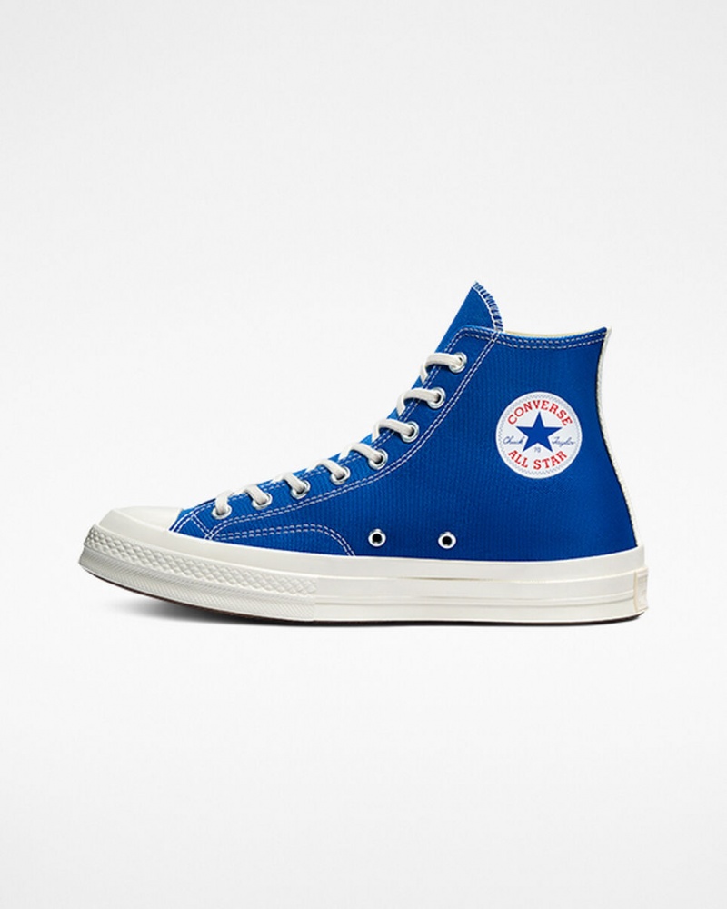 Converse Converse x Comme des Garçons PLAY Chuck 70 Blå Sort | 43708KBEN