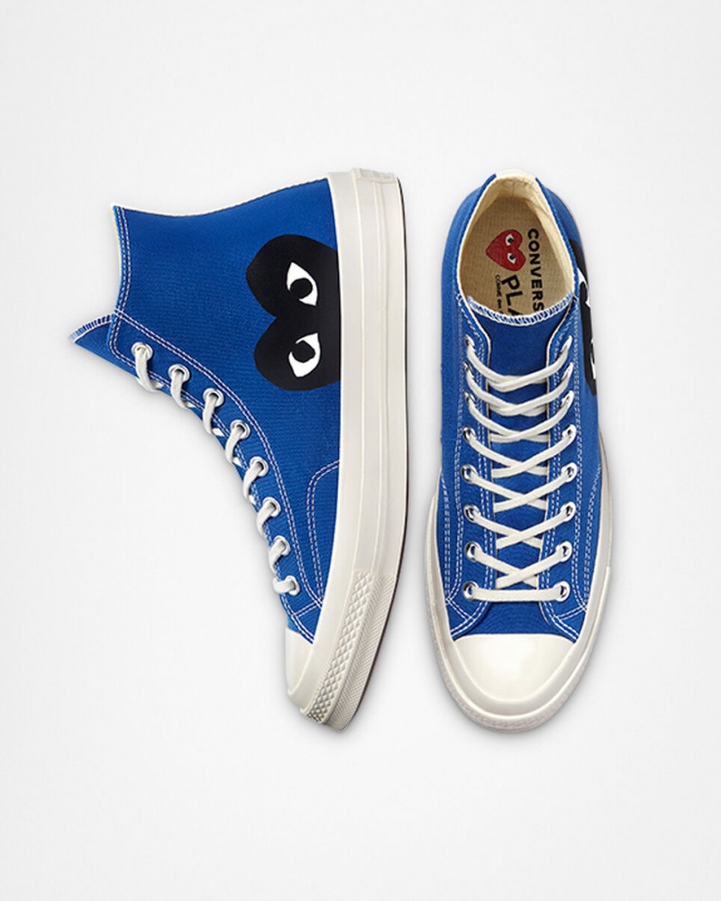 Converse Converse x Comme des Garçons PLAY Chuck 70 Blå Sort | 43708KBEN