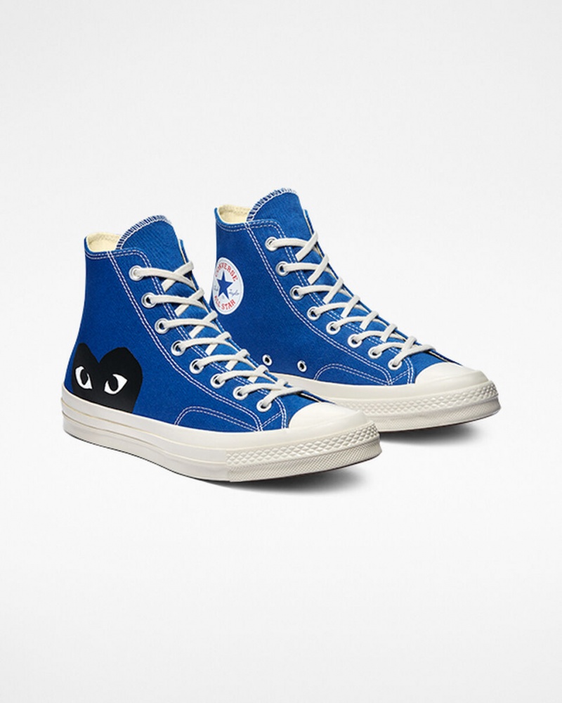 Converse Converse x Comme des Garçons PLAY Chuck 70 Blå Sort | 43708KBEN