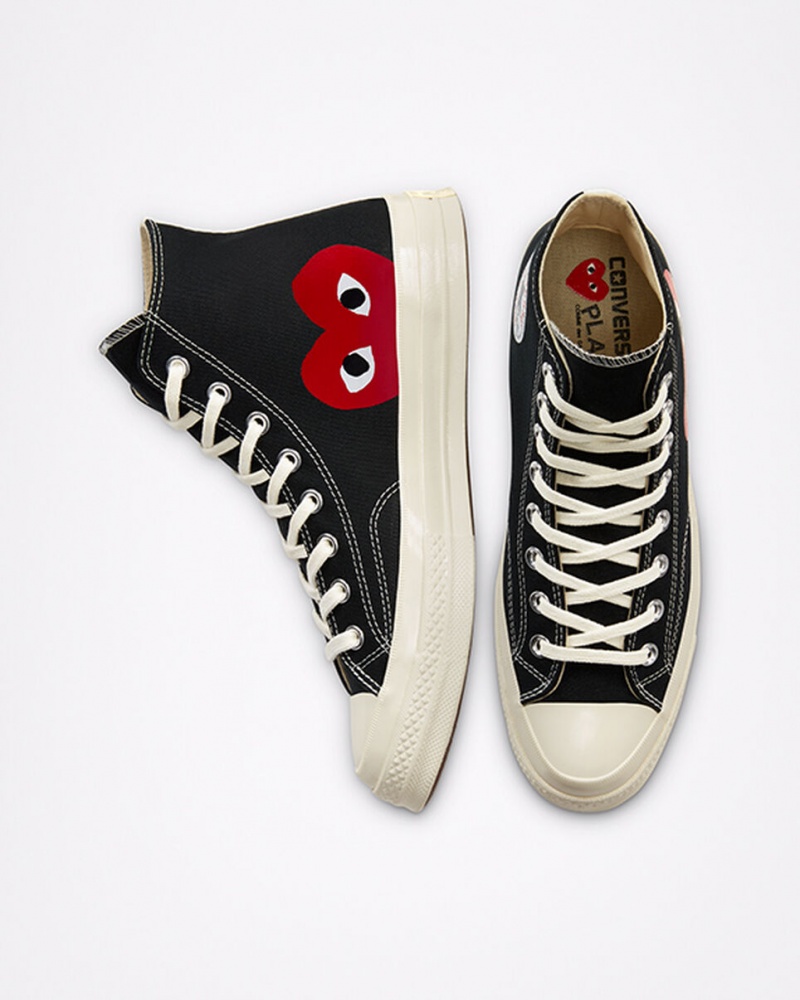 Converse Converse x Comme des Garçons PLAY Chuck 70 Sort Hvide Rød | 42306PABY