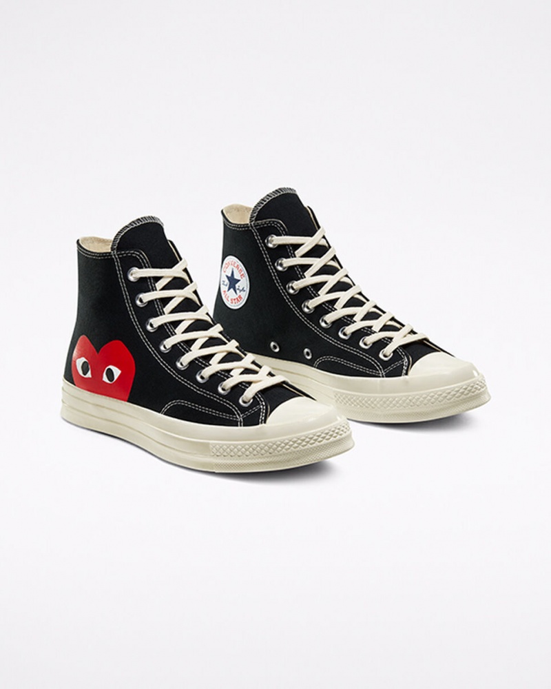 Converse Converse x Comme des Garçons PLAY Chuck 70 Sort Hvide Rød | 42306PABY