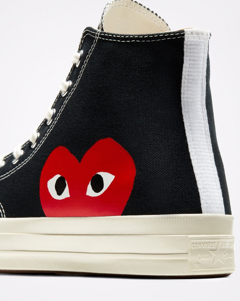 Converse Converse x Comme des Garçons PLAY Chuck 70 Sort Hvide Rød | 42306PABY