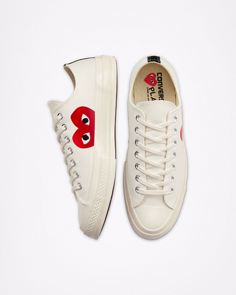 Converse Converse x Comme des Garçons PLAY Chuck 70 Hvide Rød | 23094DGCE