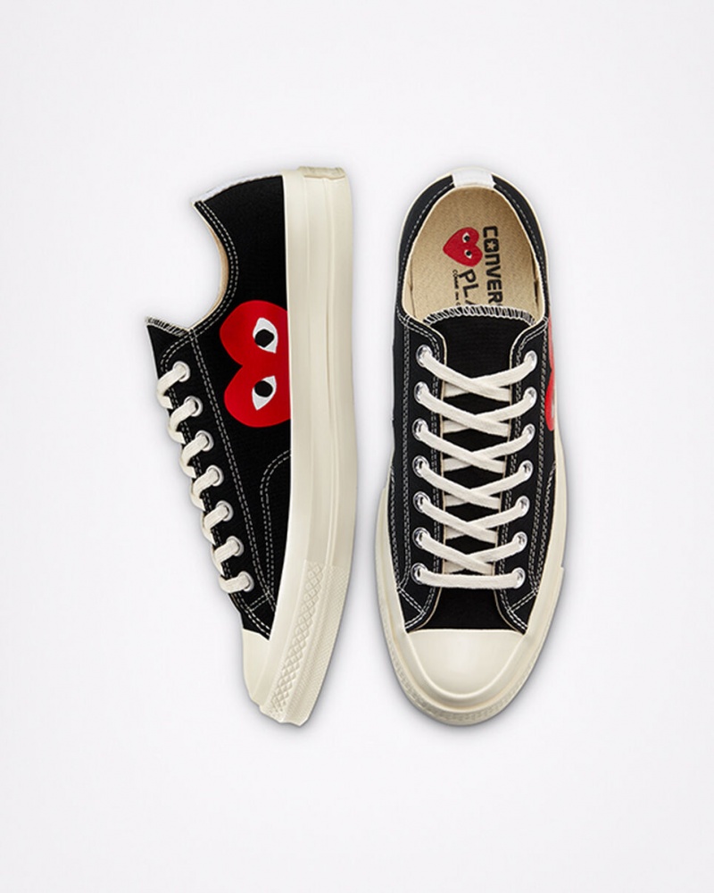 Converse Converse x Comme des Garçons PLAY Chuck 70 Sort Hvide Rød | 78902XKOY