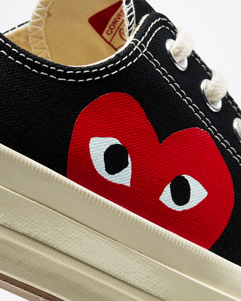 Converse Converse x Comme des Garçons PLAY Chuck 70 Sort Hvide Rød | 78902XKOY