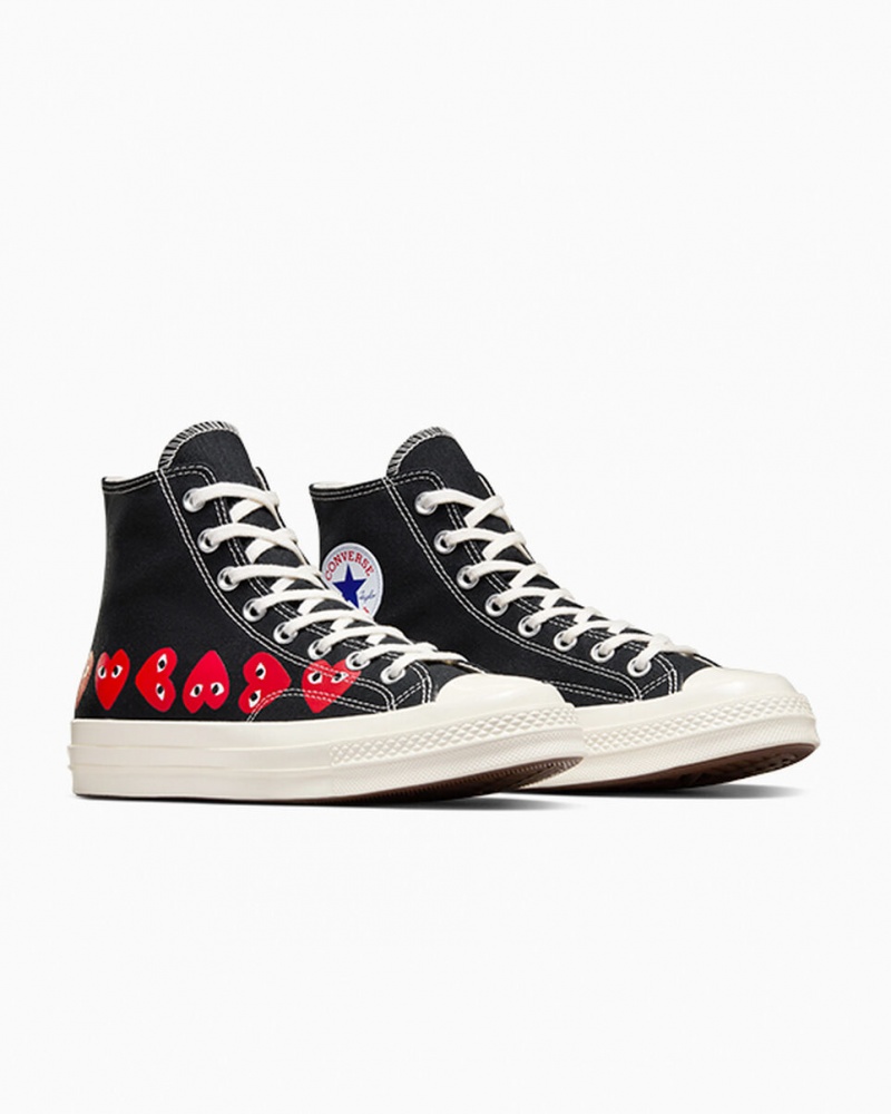 Converse Converse x Comme des Garçons PLAY Chuck 70 Multi Heart Sort Rød | 82051CDJS