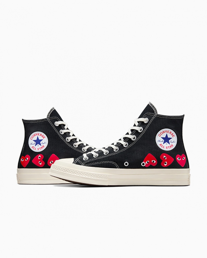 Converse Converse x Comme des Garçons PLAY Chuck 70 Multi Heart Sort Rød | 82051CDJS