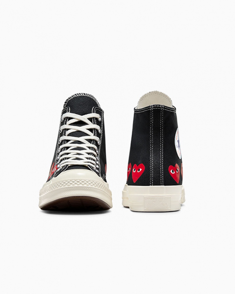 Converse Converse x Comme des Garçons PLAY Chuck 70 Multi Heart Sort Rød | 82051CDJS