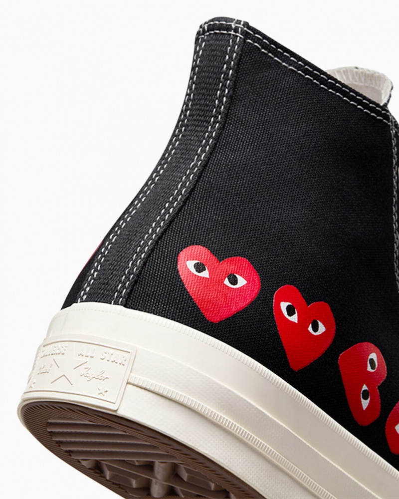 Converse Converse x Comme des Garçons PLAY Chuck 70 Multi Heart Sort Rød | 82051CDJS