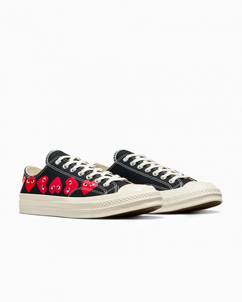 Converse Converse x Comme des Garçons PLAY Chuck 70 Multi Heart Sort Rød | 12978OCEB