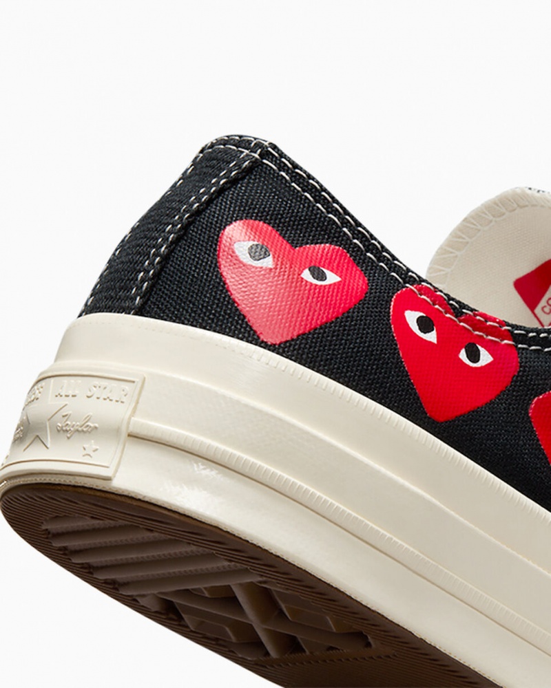 Converse Converse x Comme des Garçons PLAY Chuck 70 Multi Heart Sort Rød | 12978OCEB