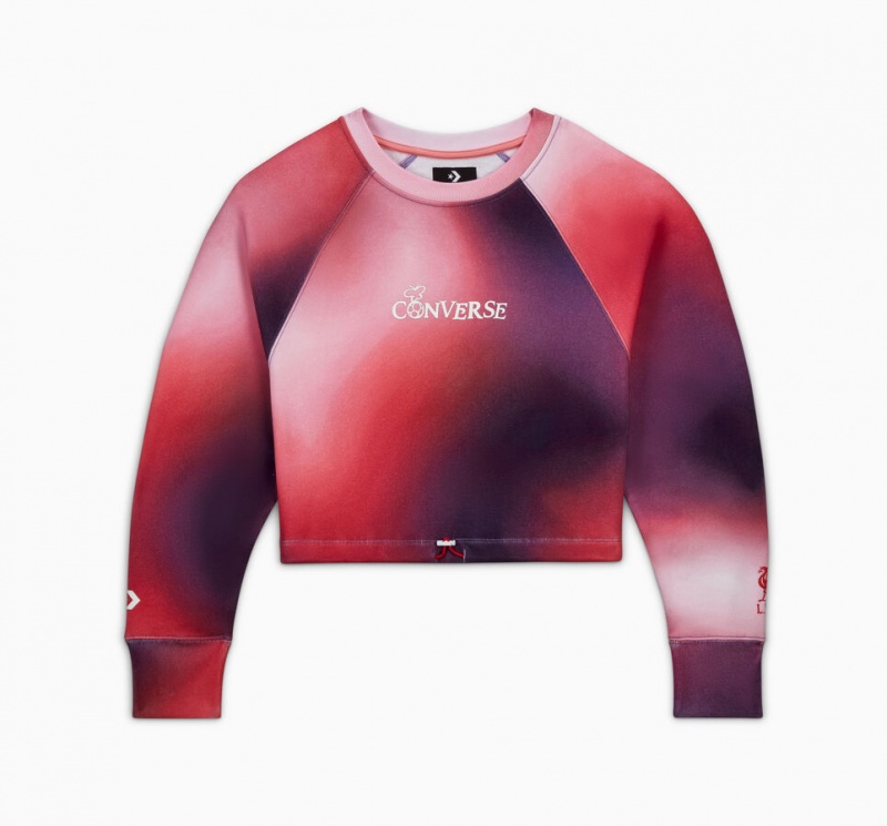 Converse Converse x LFC Cropped Crew Lawn Flamingo Gradient | 24657QRYD