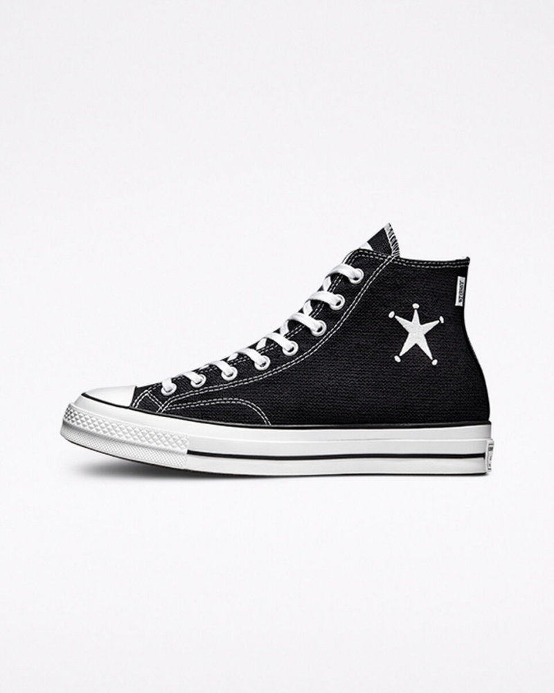 Converse Converse x Stüssy Chuck 70 Sort Hvide Sort | 24013PZBS