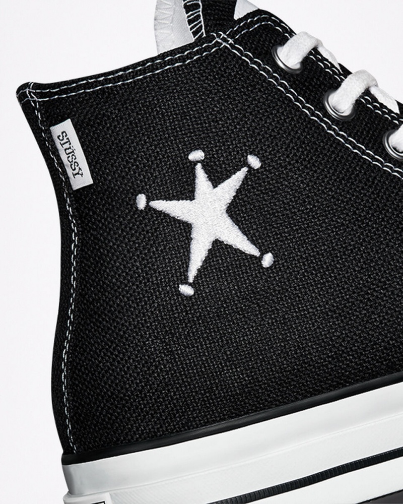 Converse Converse x Stüssy Chuck 70 Sort Hvide Sort | 24013PZBS