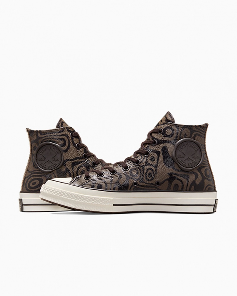 Converse Converse x Wonka Chuck 70 Chocolate Swirl Brune | 87692BYZO