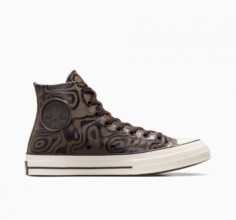 Converse Converse x Wonka Chuck 70 Chocolate Swirl Brune | 87692BYZO