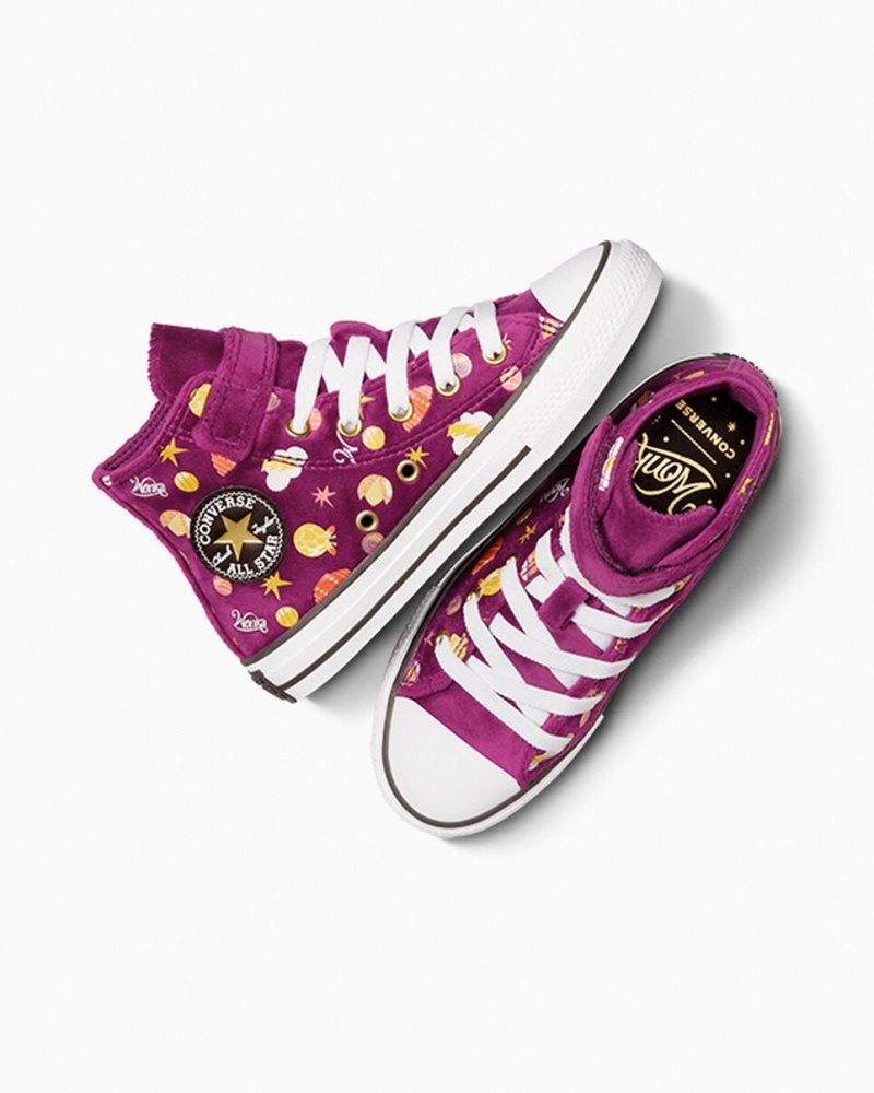 Converse Converse x Wonka Chuck Taylor All Star Easy On Lilla Guld Hvide | 83591ZIRG