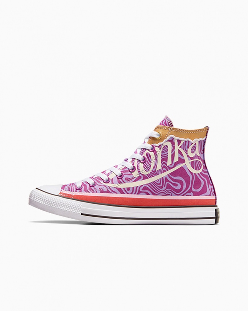 Converse Converse x Wonka Chuck Taylor All Star Swirl Lilla Hvide Sort | 45960PIJY