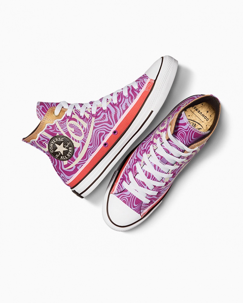 Converse Converse x Wonka Chuck Taylor All Star Swirl Lilla Hvide Sort | 45960PIJY