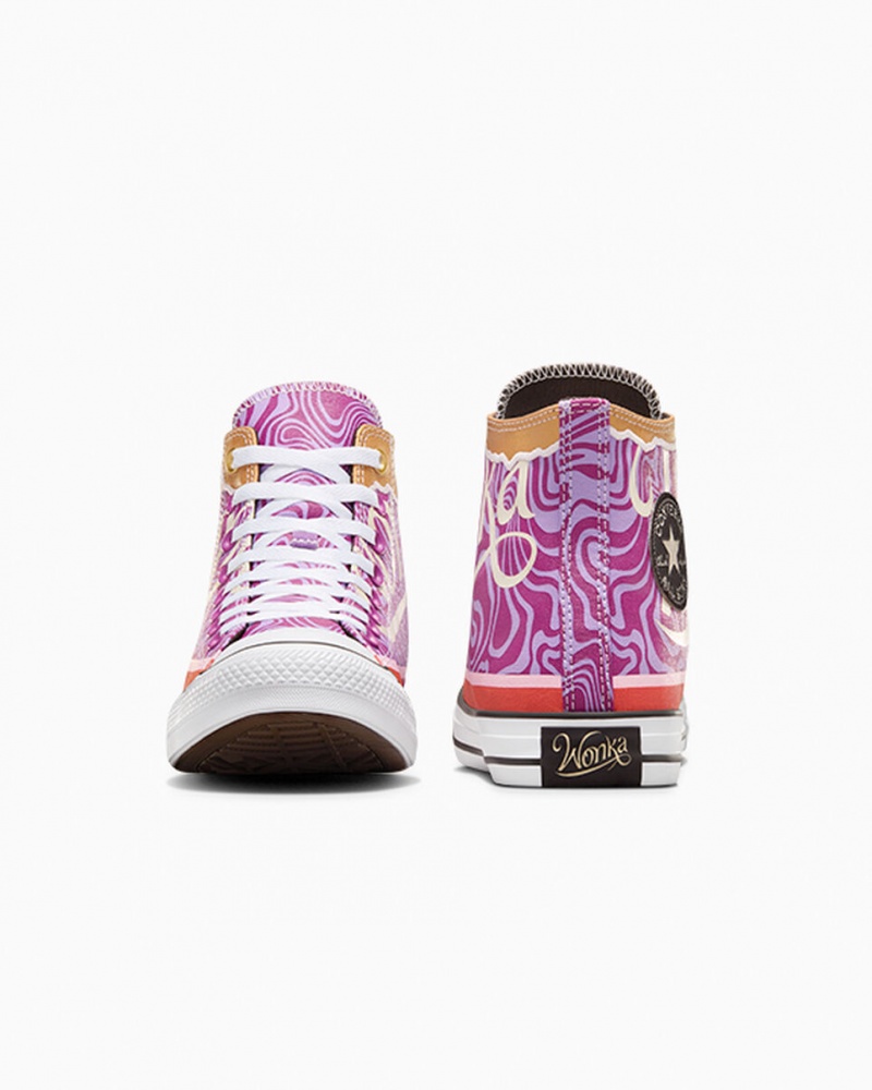 Converse Converse x Wonka Chuck Taylor All Star Swirl Lilla Hvide Sort | 45960PIJY