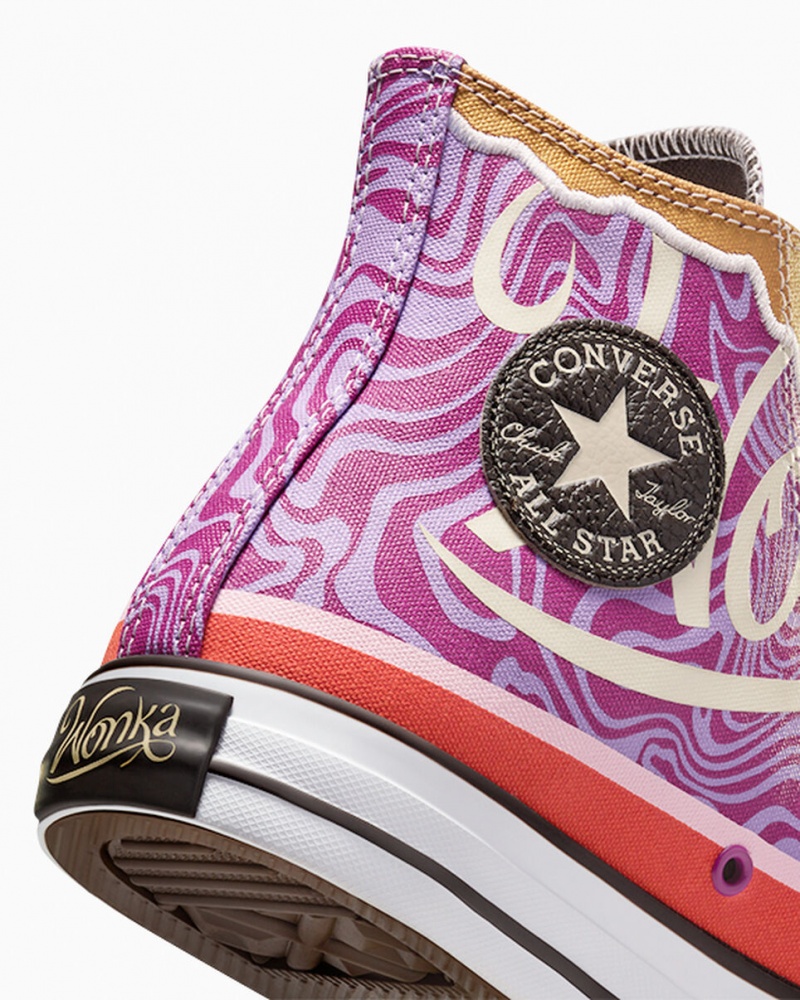 Converse Converse x Wonka Chuck Taylor All Star Swirl Lilla Hvide Sort | 45960PIJY