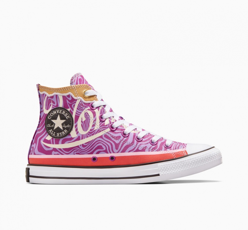 Converse Converse x Wonka Chuck Taylor All Star Swirl Lilla Hvide Sort | 45960PIJY