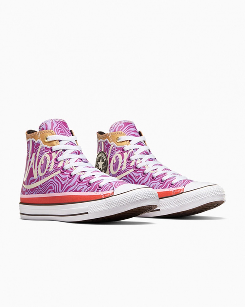 Converse Converse x Wonka Chuck Taylor All Star Swirl Lilla Hvide Sort | 45879IJCV