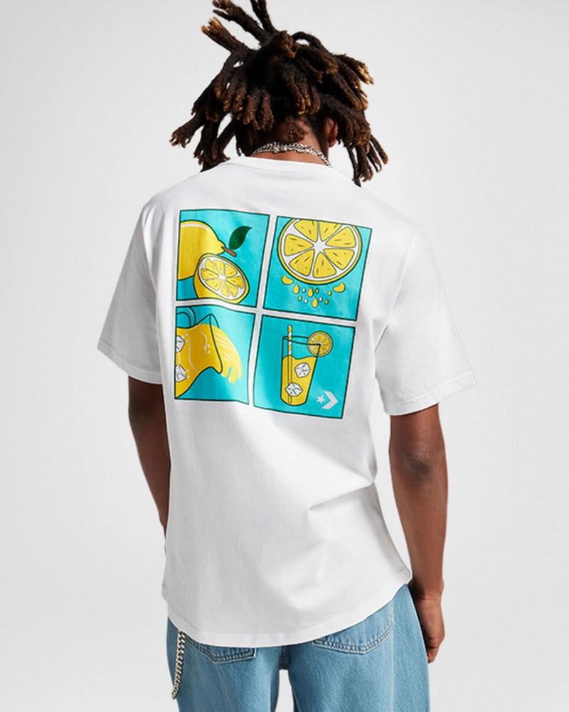 Converse How-To Lemonade T-Shirt Hvide | 34790DPZW