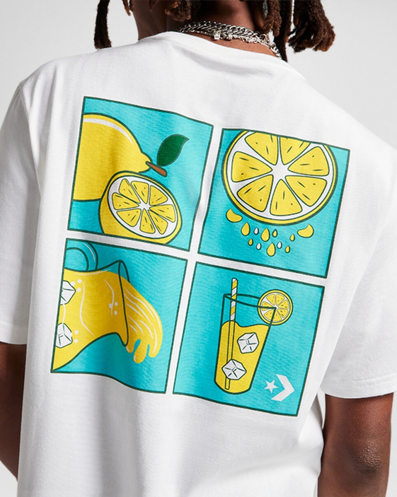 Converse How-To Lemonade T-Shirt Hvide | 34790DPZW