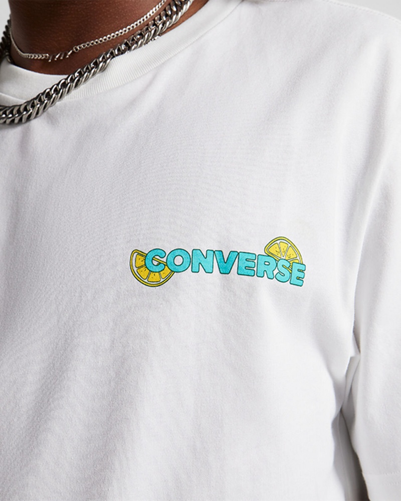 Converse How-To Lemonade T-Shirt Hvide | 34790DPZW