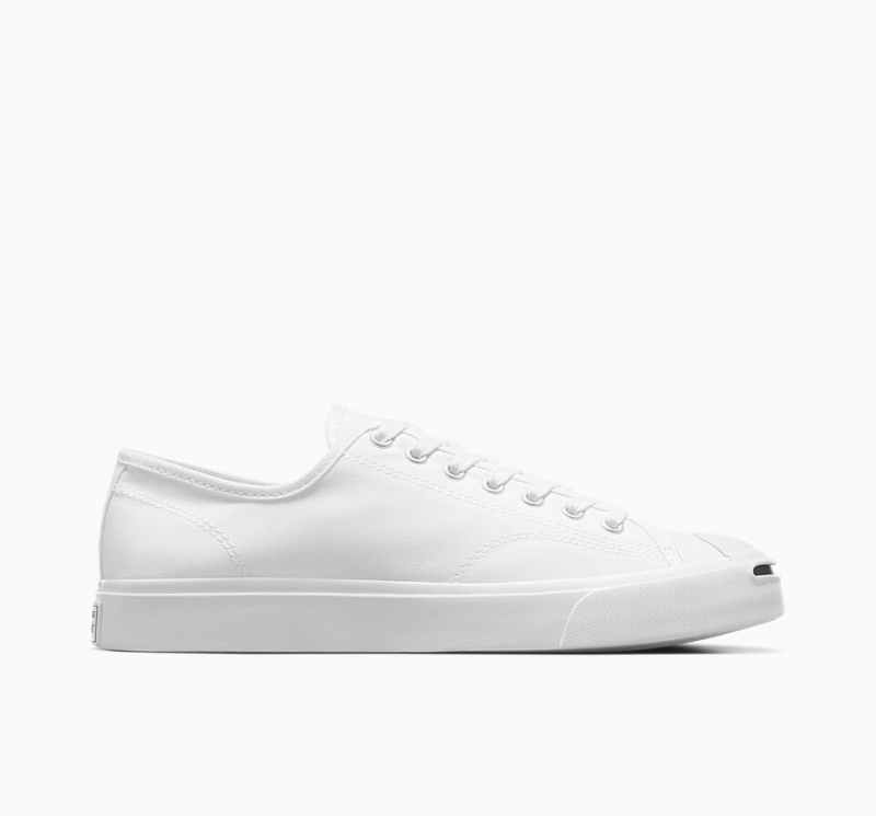 Converse Jack Purcell Hvide Hvide Sort | 68730GBKO