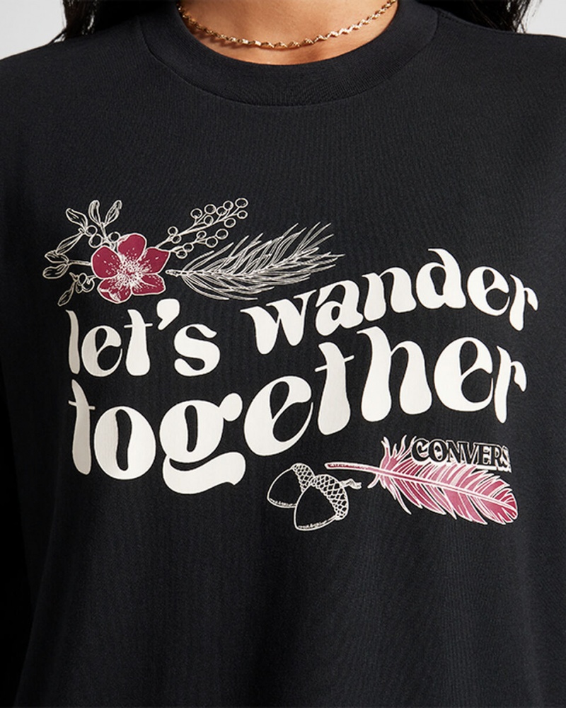 Converse Let's Wander Together Long Sleeve T-Shirt Sort | 51439DAXR