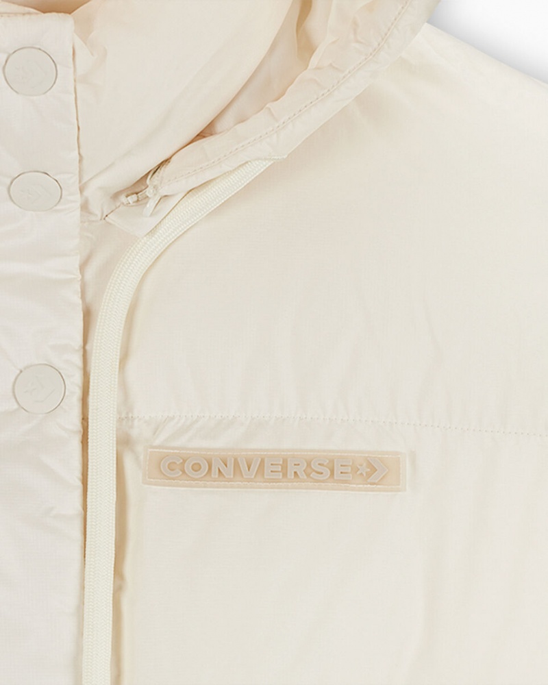 Converse Oversized Super Puffer Jacket Egret | 72596OKQB