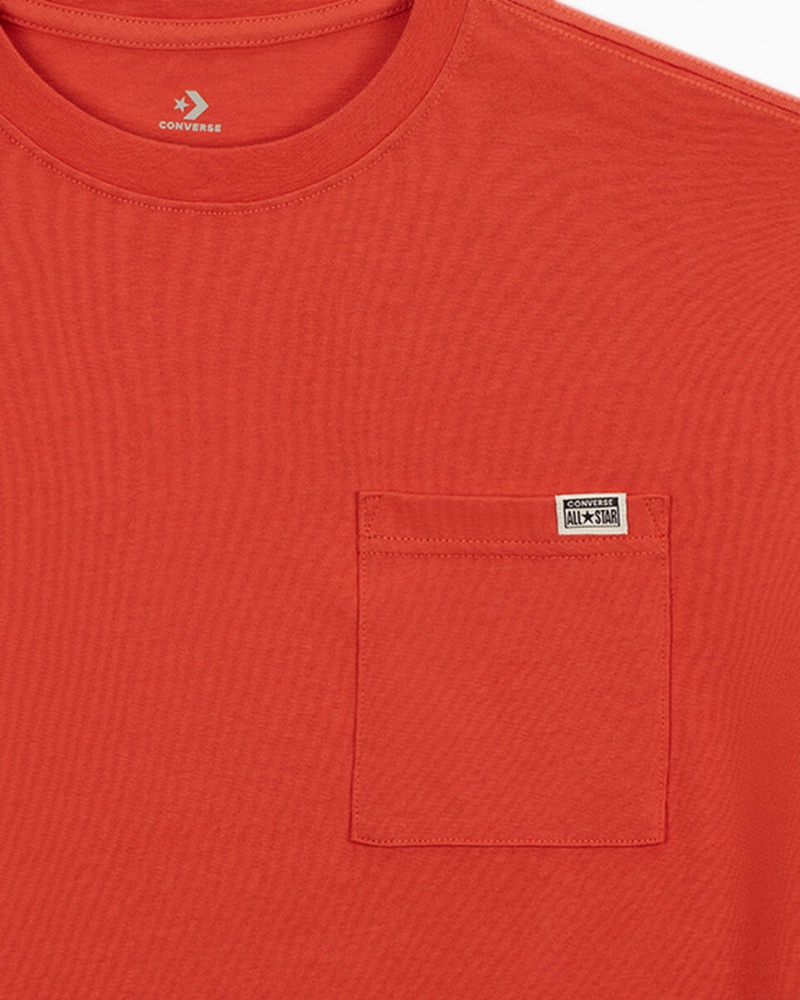 Converse Relaxed Chest Pocket T-Shirt Nomadic Rust | 73284YPXJ