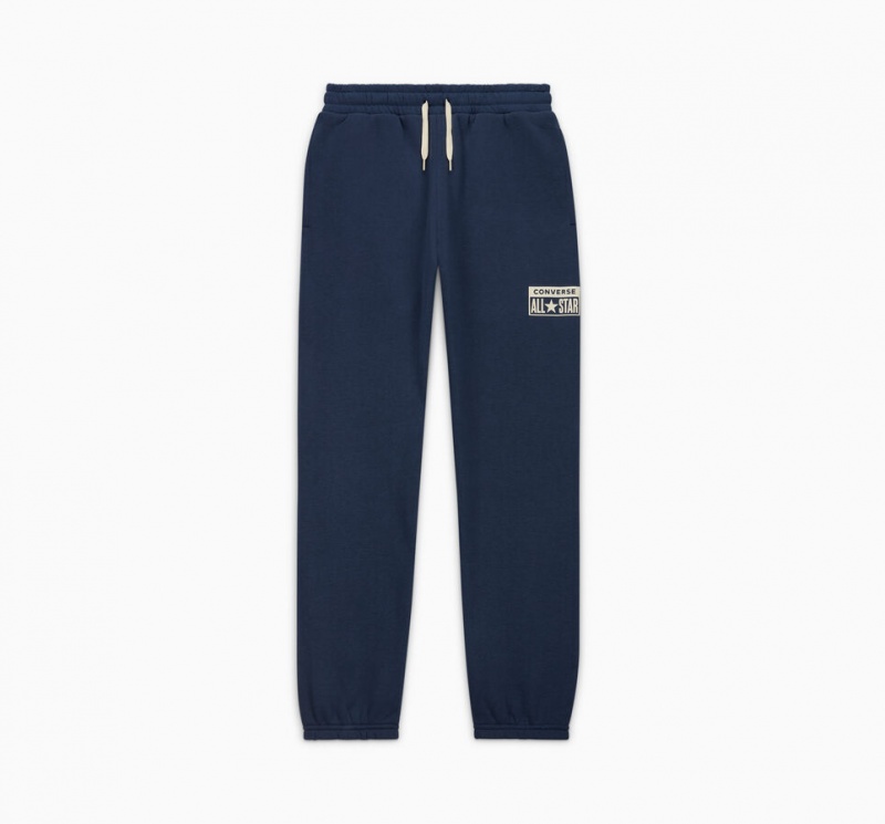 Converse Relaxed Fleece Joggers Mørkeblå | 08246WQRD