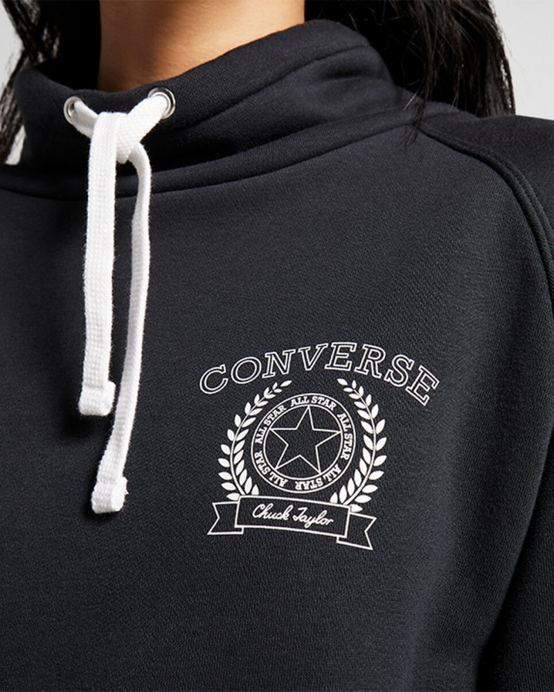 Converse Retro Chuck Taylor Mock Neck Pullover Sort | 65412PNYE