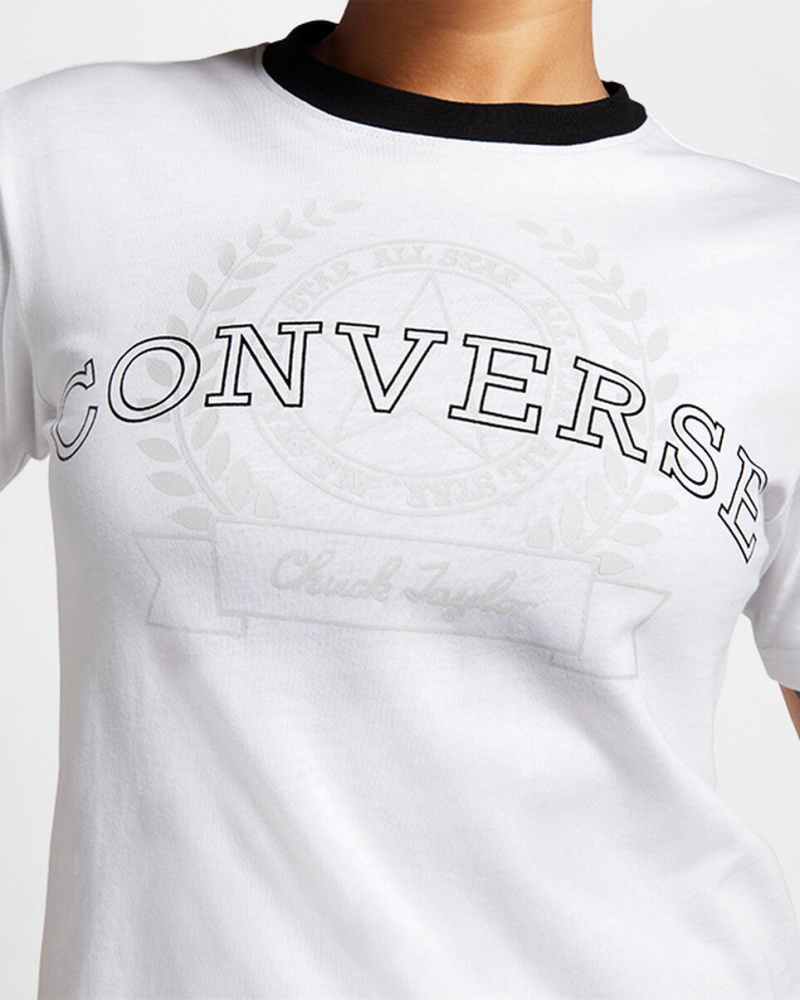 Converse Retro Chuck Taylor T-Shirt Hvide | 25469GOIW