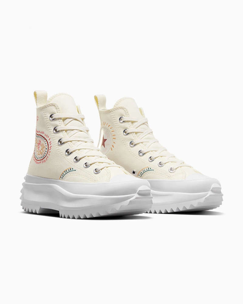 Converse Run Star Hike Platform Crafted Rød Hvide | 01293PNIX