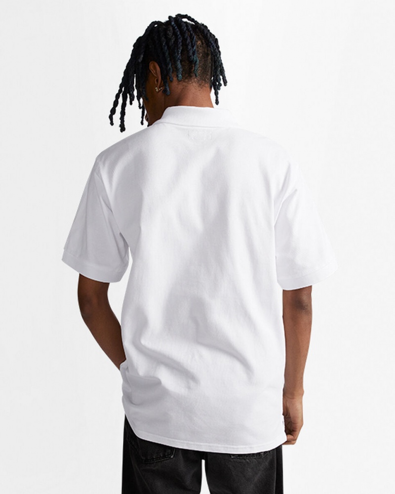 Converse Shoe Patch Polo Shirt Hvide | 86071PIUB