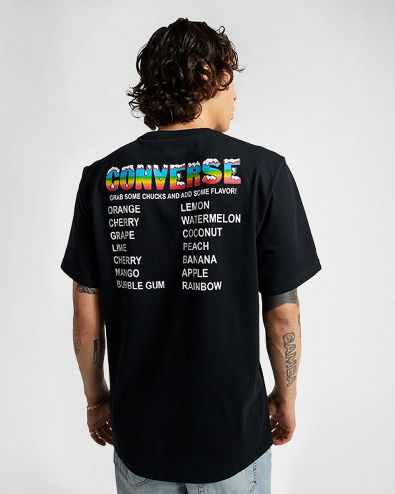 Converse Snow Cone Grafisk Loose-Fit T-Shirt Sort | 51693LIOJ