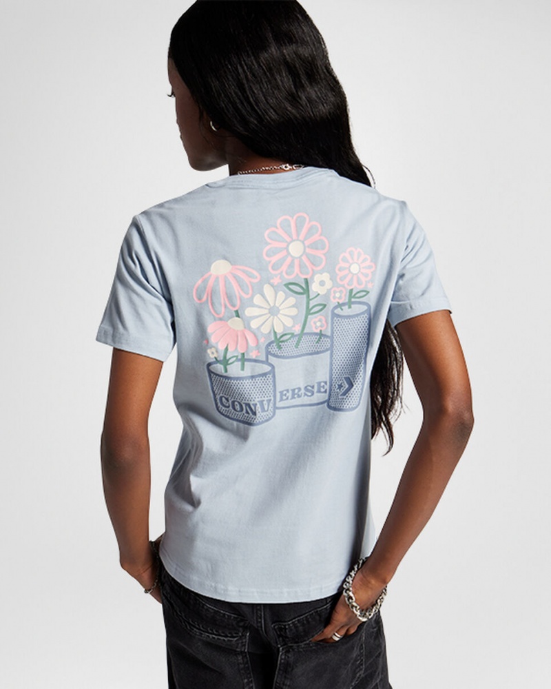 Converse Spring Blooms T-Shirt Grå | 36702HSRJ