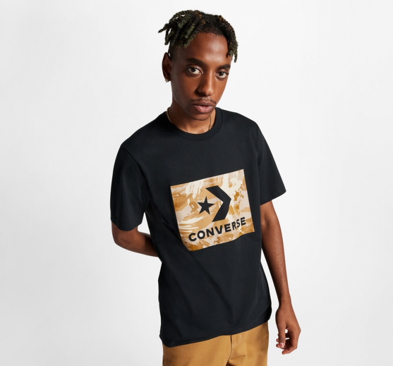 Converse Star Chevron Camo T-Shirt Sort | 30641IPDB