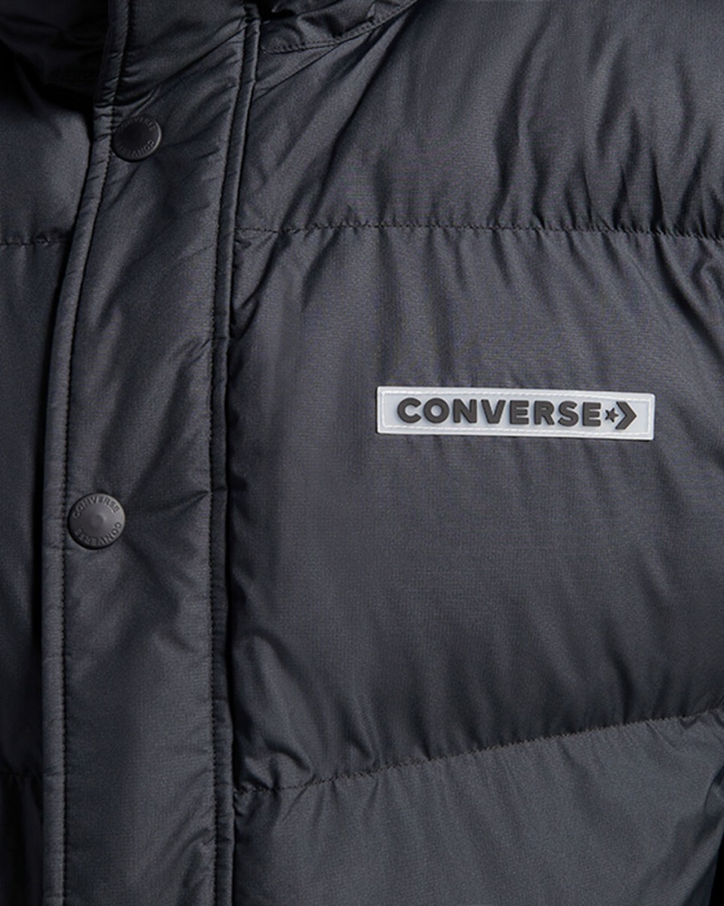 Converse Super Puffer Polstret Jacket Sort | 41362OVTD