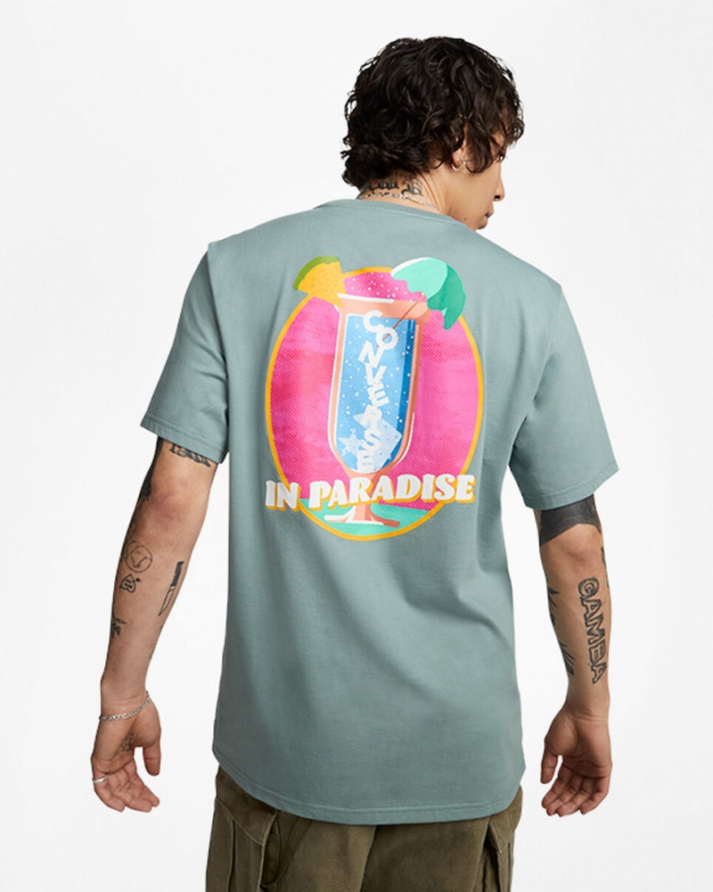 Converse Tropical Drink T-Shirt Grå | 36972SFCD