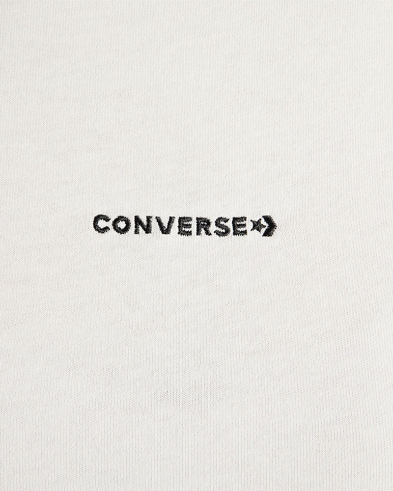 Converse Wordmark Kort Sleeve Top Egret | 42315ORYV