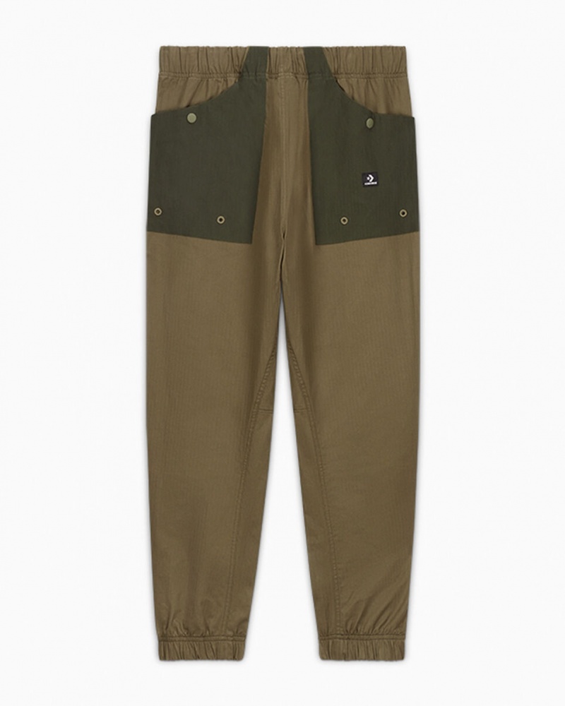 Converse Woven Utility Jogger Khaki | 27406LSKO 